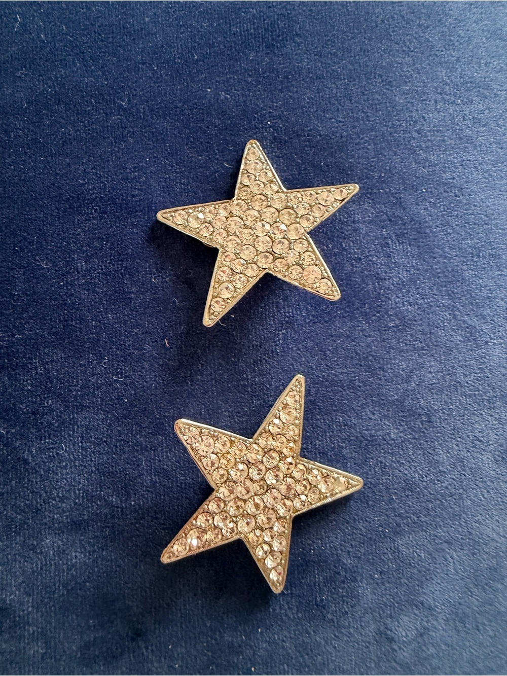 Crystal Pave Star Clip-on Earrings VTG
